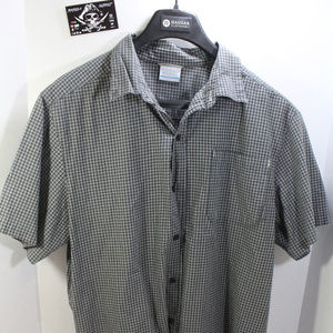 Columbia Mens Button Down Shirt Short Sleeve Plaid